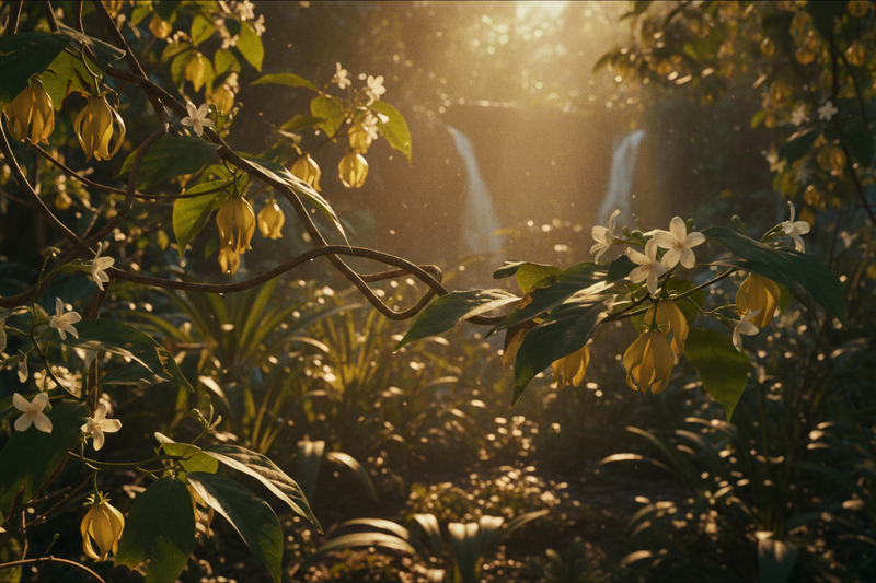 ylang-ylang and jasmine. cinematic